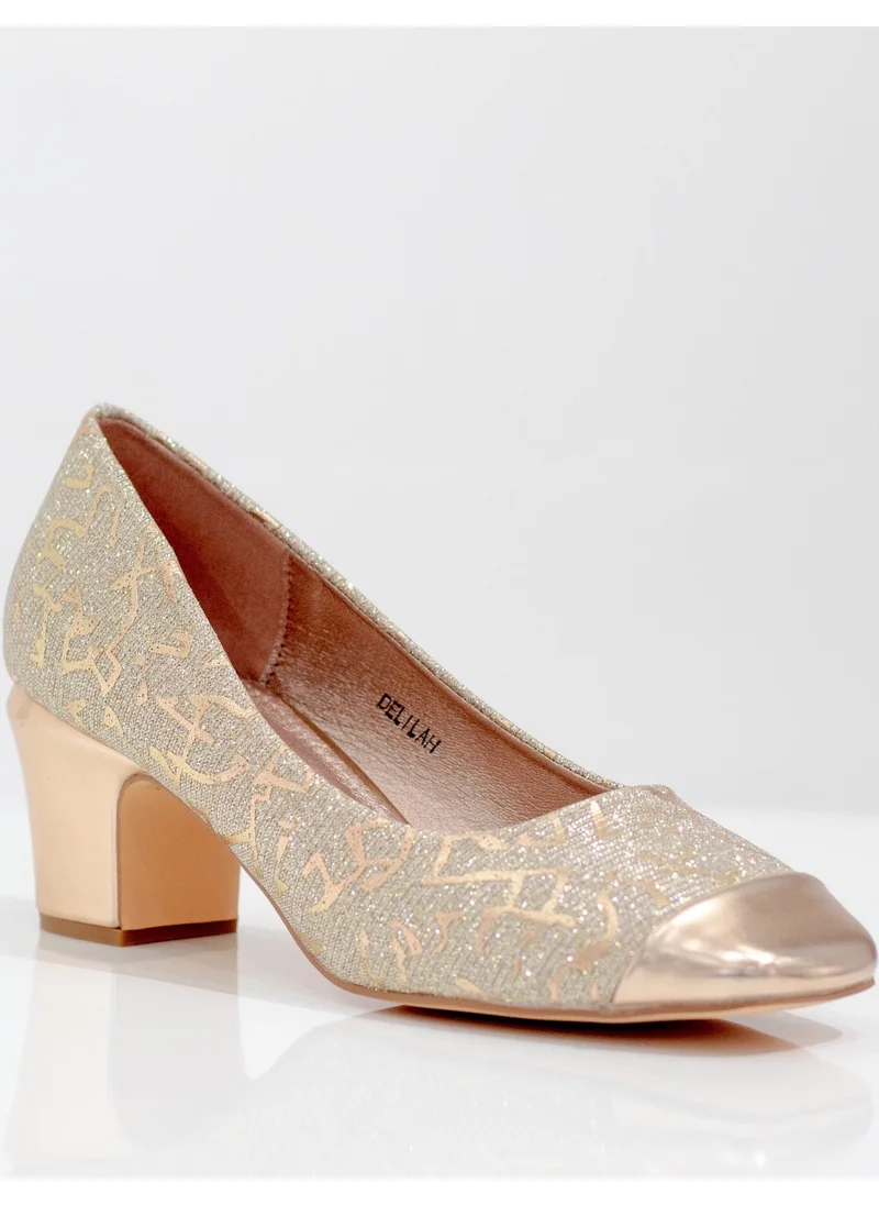 LAMARAPARIS Delilah comfy 5cm heel pointy court shoe champagne