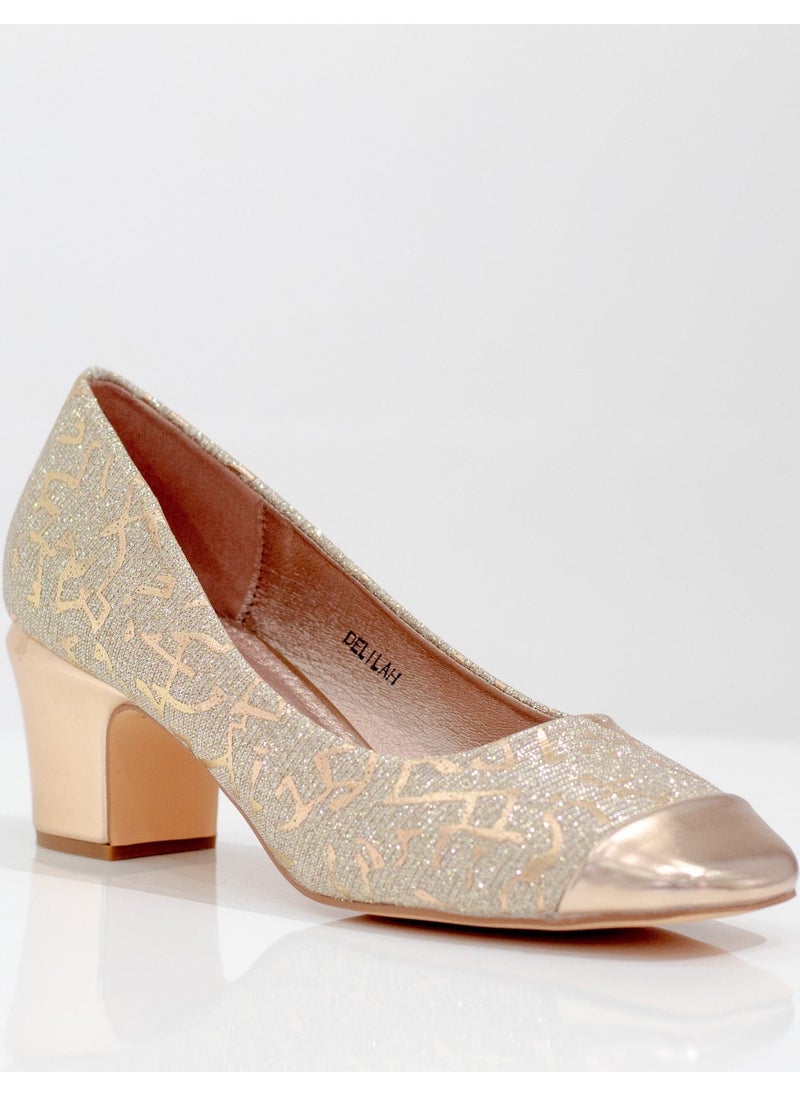 LAMARAPARIS - Delilah comfy 5cm heel pointy court shoe champagne - Image 1