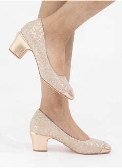 LAMARAPARIS Delilah comfy 5cm heel pointy court shoe champagne  - Image 2