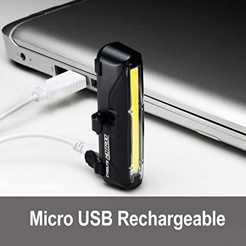 Cygolite Hotrod Front– 110 Lumen Bike Light– 3 Night & 3 Daytime Modes– Sleek Durable Design –IP64 Water Resistant– Sturdy Flexible Mount– USB Rechargeable Front Light– for Road & Commuter Bicycles - Image 5