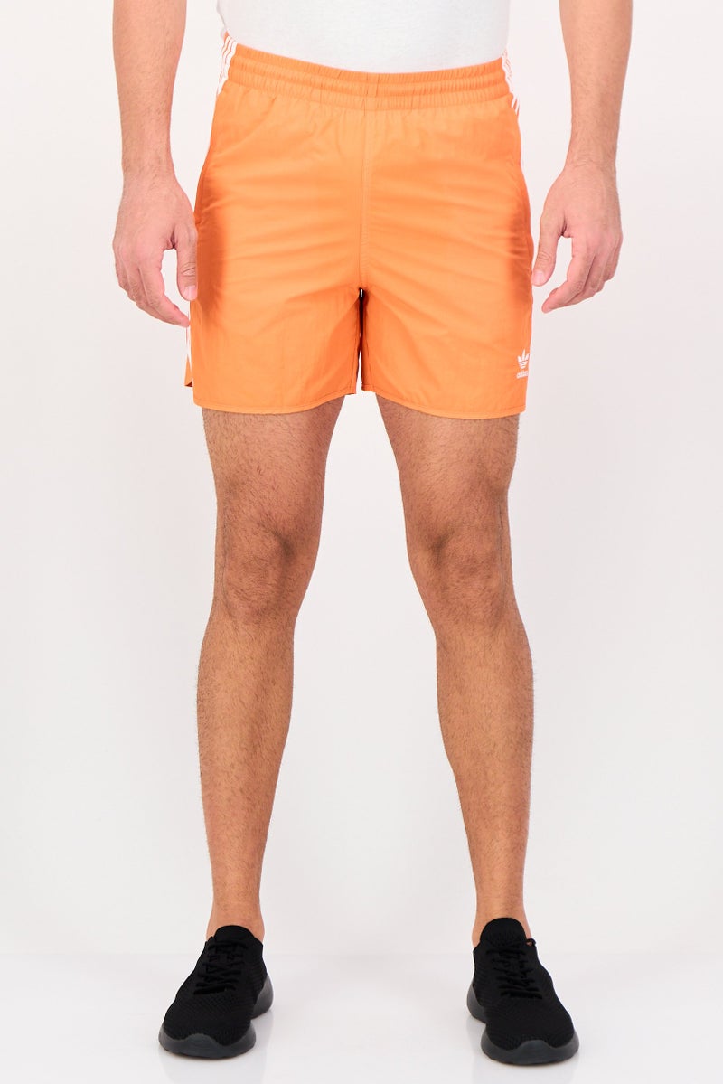 adidas Originals Men Sportswear Fit Embroidered Logo Training Shorts, Orange - Image 1