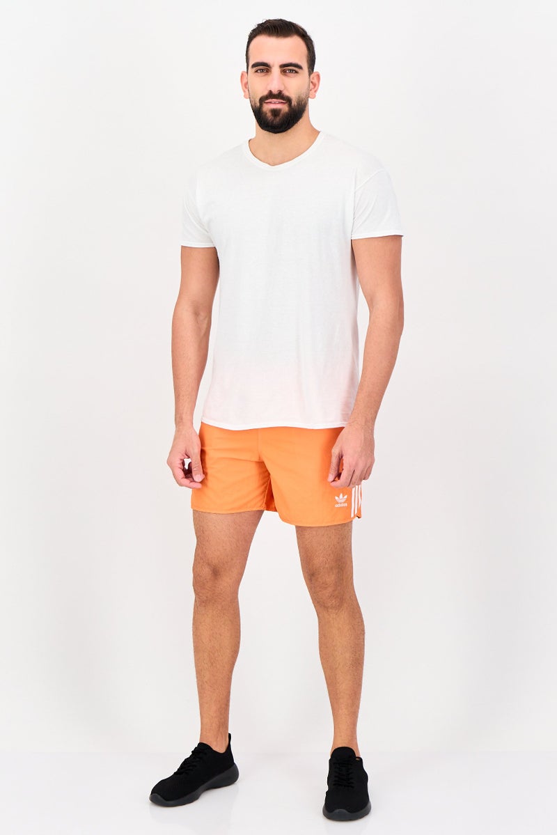 adidas Originals Men Sportswear Fit Embroidered Logo Training Shorts, Orange - Image 3