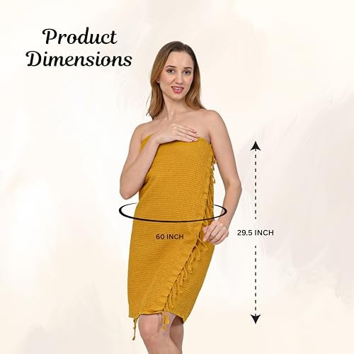 PATVY Bath Towels - 100% Cotton Waffle Weave Large Size Towels (75 x 150cm) - Quick Absorption &Faster Drying Bath Towel for Women & Men (Pack of 3, Lilac & Brick & Mustard Yellow) - Image 3