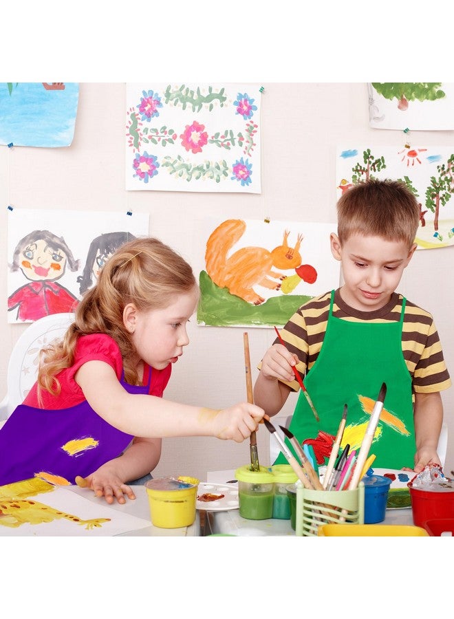 PLULON 8 Pcs Kids Aprons - Art Apron Smocks for Painting, Craft, Kitchen & Classroom Party Supplies - Image 4