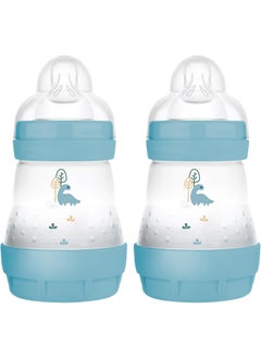 MAM MAM Easy Start Anti Colic 5 oz Baby Bottle, Easy Switch Between Breast and Bottle, Reduces Air Bubbles and Colic, 2 Pack, Newborn, Matte/Boy  - Image 1