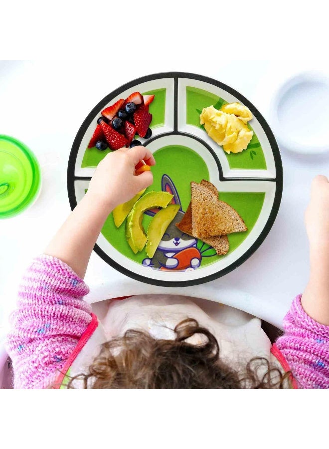 DINEWELL طبق دائري للأطفال من داينويل بتصميم أرنب - Image 5