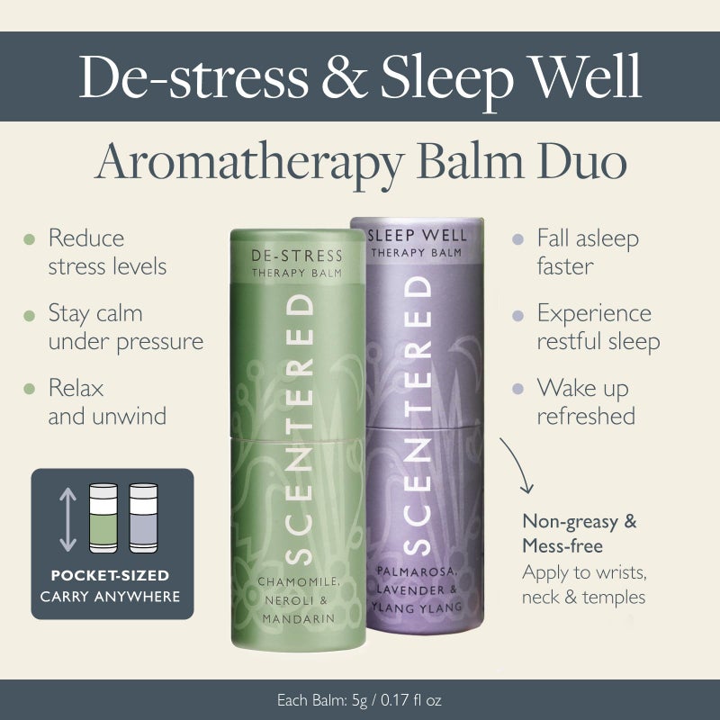 Scentered Sleep & Stress-Relief Aromatherapy Balm Gift Set â€“ Essential Oil Roll On Balms for Relaxation & Rest â€“ Sleep Well & De-Stress â€“ Self-Care Reaxation Gift for Women - Image 2