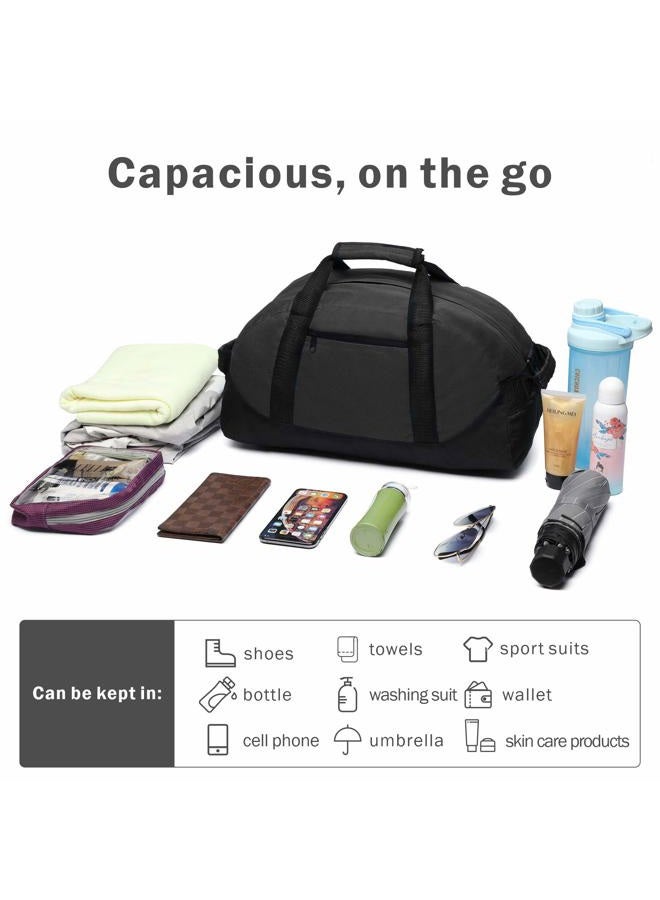 BuyAgain Duffle Bag, 18" Travel Carry On Sport Duffel Gym Bag with Top Handle For men Or Women, Black, 9 x 18 x 9 inches, Sporty - Image 3
