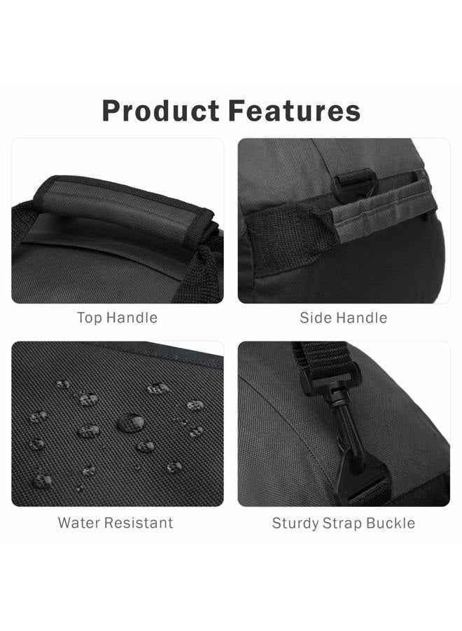 BuyAgain Duffle Bag, 18" Travel Carry On Sport Duffel Gym Bag with Top Handle For men Or Women, Black, 9 x 18 x 9 inches, Sporty - Image 4