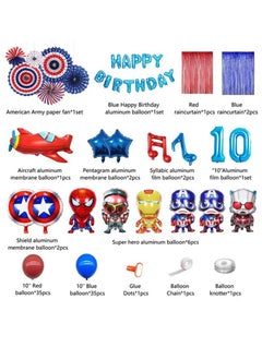 Brain Giggles Brain Giggles Avengers Hero Birthday Decoration Set - 97pcs  - Image 2