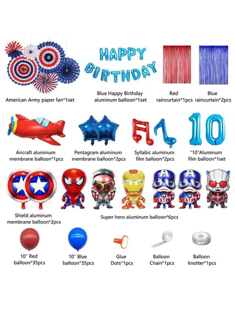 Brain Giggles Avengers Hero Birthday Decoration Set - 97pcs - Image 2