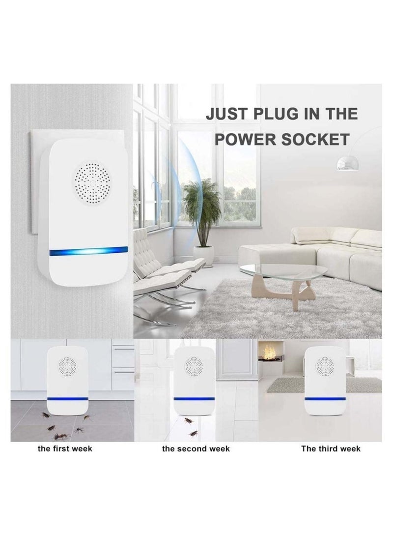 Captaintech Ultrasonic Pest Repeller Electronic Plug in Control Insect Fly Trap for Indoor Outdoor Use Electric Bug Zapper Anti Rat Spiders Ants Bat Bed Bugs Mosquitoes Roaches Wasps 2 Pcs - Image 2