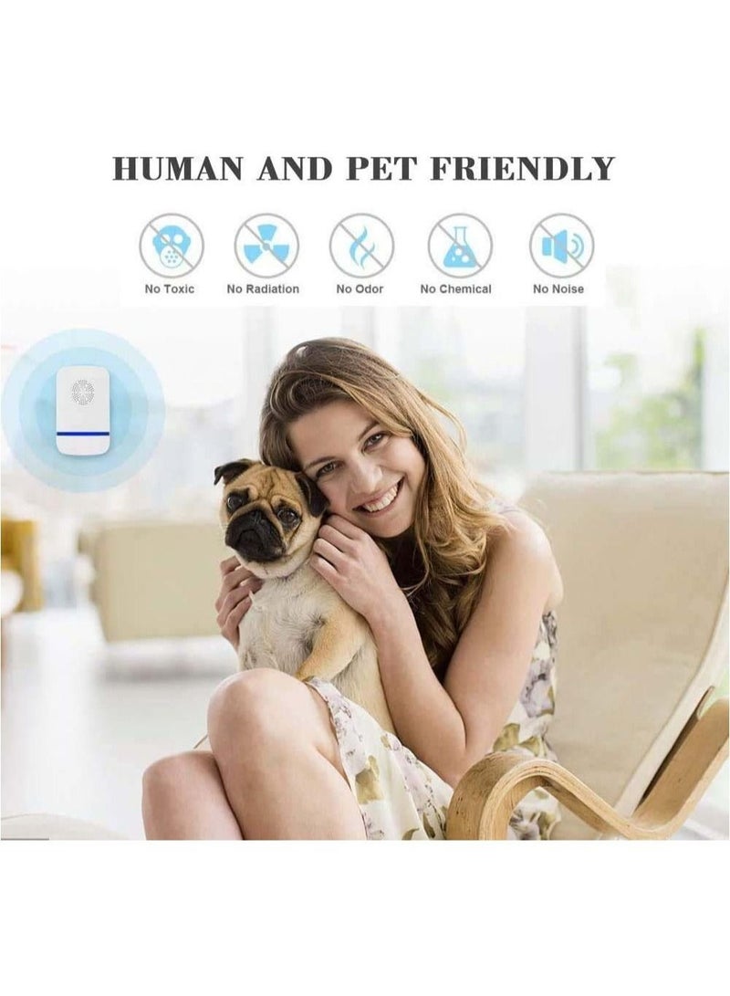 Captaintech Ultrasonic Pest Repeller Electronic Plug in Control Insect Fly Trap for Indoor Outdoor Use Electric Bug Zapper Anti Rat Spiders Ants Bat Bed Bugs Mosquitoes Roaches Wasps 2 Pcs - Image 3