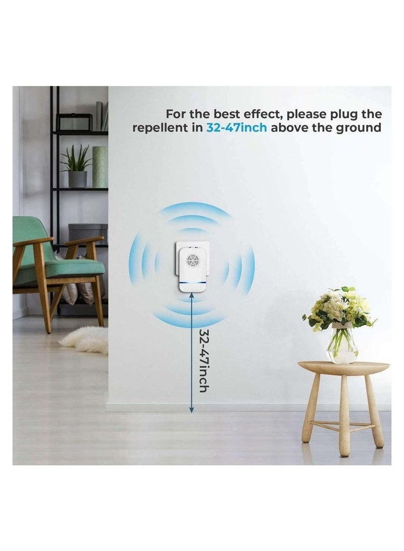 Captaintech Ultrasonic Pest Repeller Electronic Plug in Control Insect Fly Trap for Indoor Outdoor Use Electric Bug Zapper Anti Rat Spiders Ants Bat Bed Bugs Mosquitoes Roaches Wasps 2 Pcs - Image 4