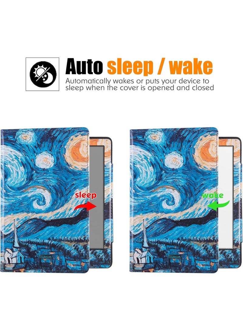 عام غطاء حامل متوافق مع قارئ Onyx Boox Go 6 / Boox Poke 5 / Poke 5S الإلكتروني 6 بوصة، غلاف واقي خفيف من جلد PU مع حزام يد / نوم / استيقاظ تلقائي. - Image 2