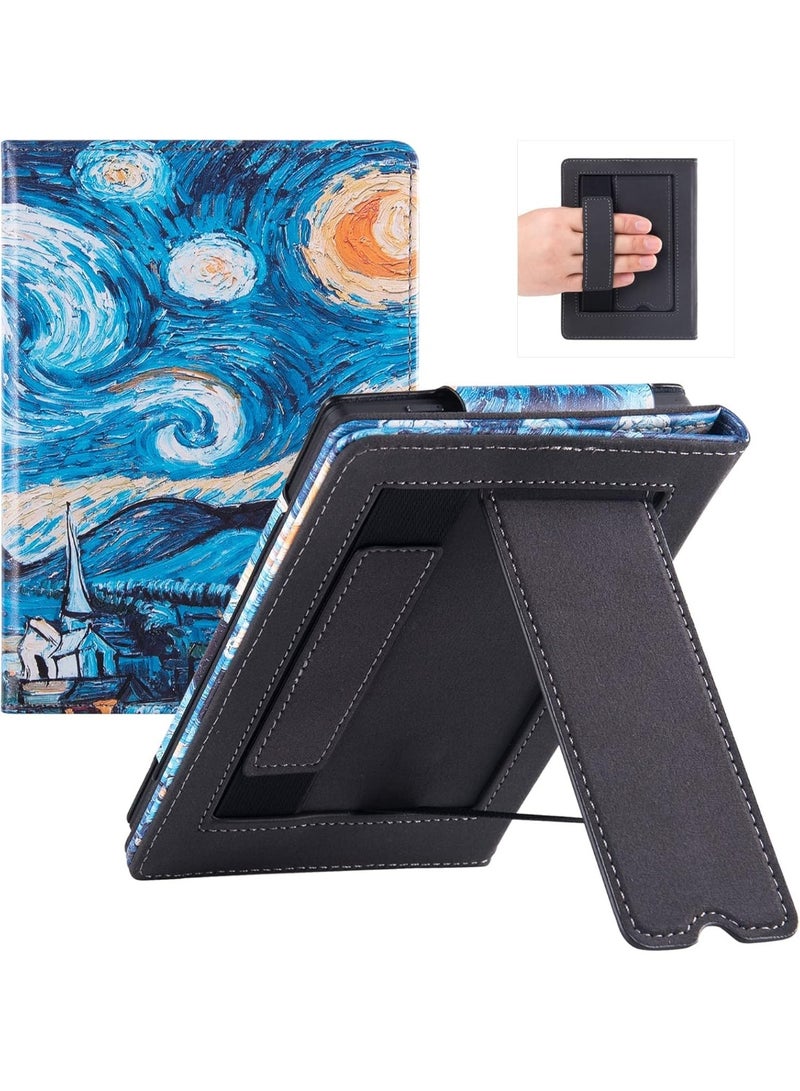 عام غطاء حامل متوافق مع قارئ Onyx Boox Go 6 / Boox Poke 5 / Poke 5S الإلكتروني 6 بوصة، غلاف واقي خفيف من جلد PU مع حزام يد / نوم / استيقاظ تلقائي. - Image 1