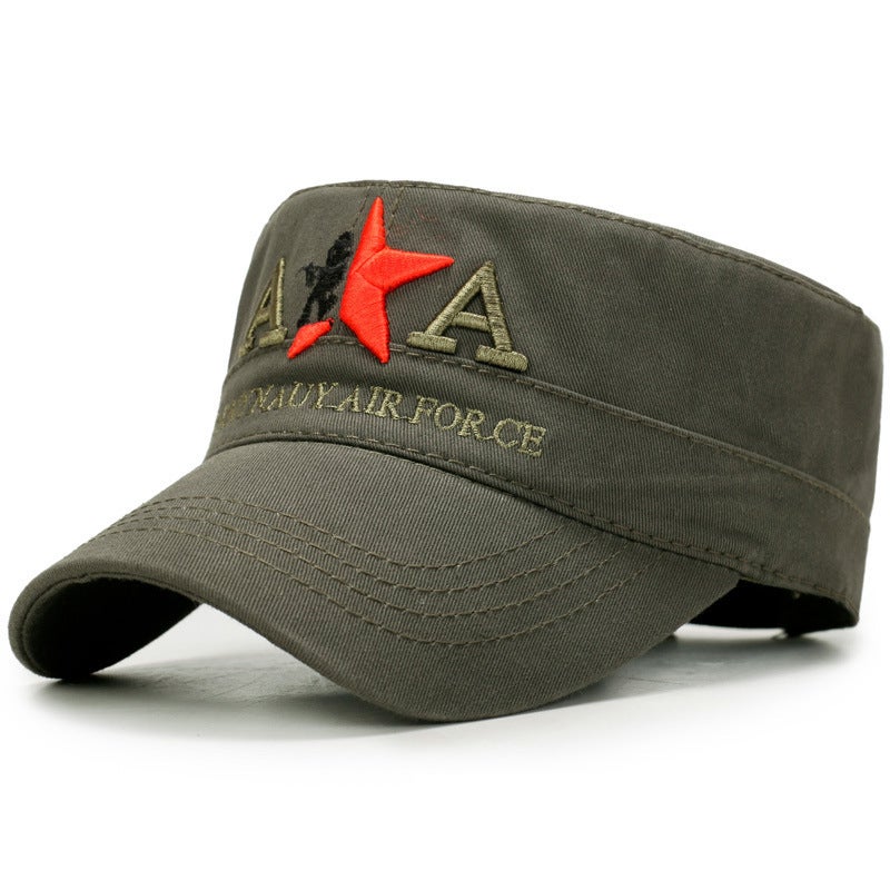 Camouflage Flat Cap Fashionable Unisex Spring Autumn Style 10-Army Green 