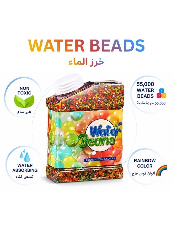 Noora360 50,000 Rainbow Water Gel Beads, Colorful Water Beads for Vase Filler, Wedding Centerpieces, Floral Décor, Floating Candles, Foot Spa, Plant Arrangements and Home Decoration - Image 2