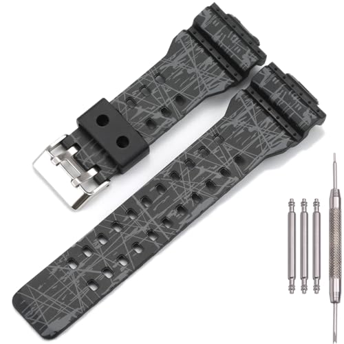 MCXGL 16mm Resin Strap Replacement for G-Shock ga110 ga100 ga120 gd100 g8900 Men's Rubber Watch Band - Image 1