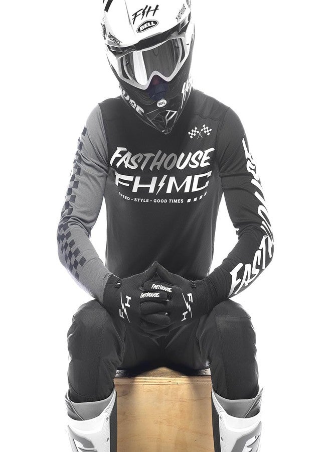 FASTHOUSE Carbon Method Long Sleeve Jersey, Black/Gray, XL - Image 2