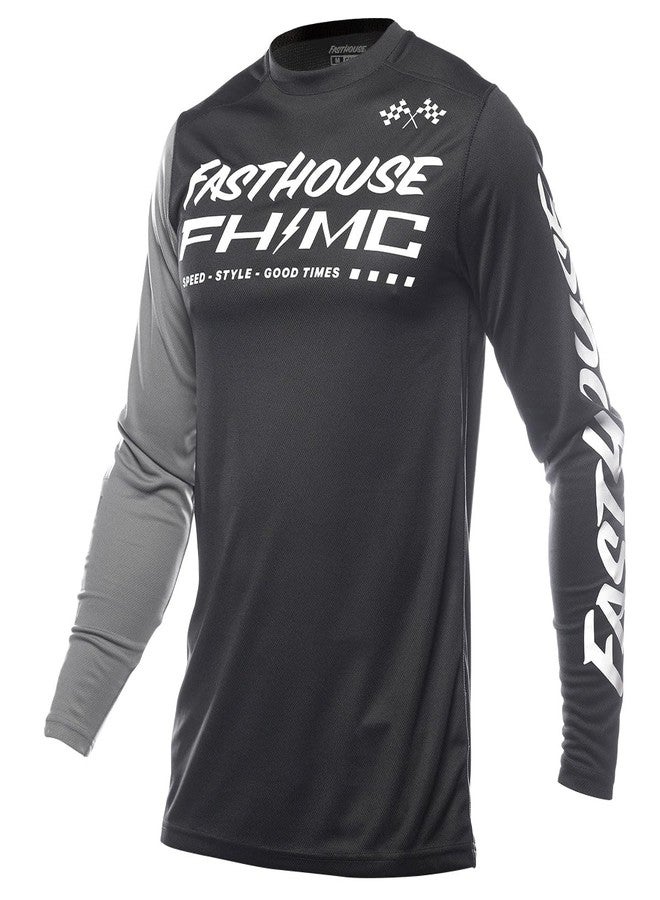 FASTHOUSE Carbon Method Long Sleeve Jersey, Black/Gray, XL - Image 1
