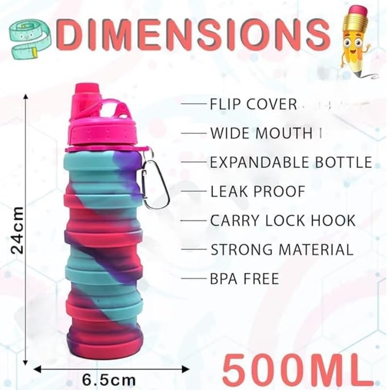 NEW PINCH 2 Compartment Insulated Stainless Steel Lunch Box Unicorn Pink 800 ml with Expandable Sipper Water Bottle Pink 500 ml - Image 3