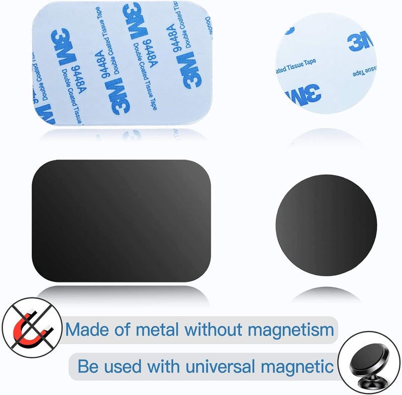 OWLKELA 10 Pack Black Metal Plates for Phone Magnet Car Mount Holder Cradle with Adhesive, Universal Replacement Sticker Compatible with Magnetic Mounts - 4 Rectangle and 6 Round Multi-goal comprehensive design - Image 5