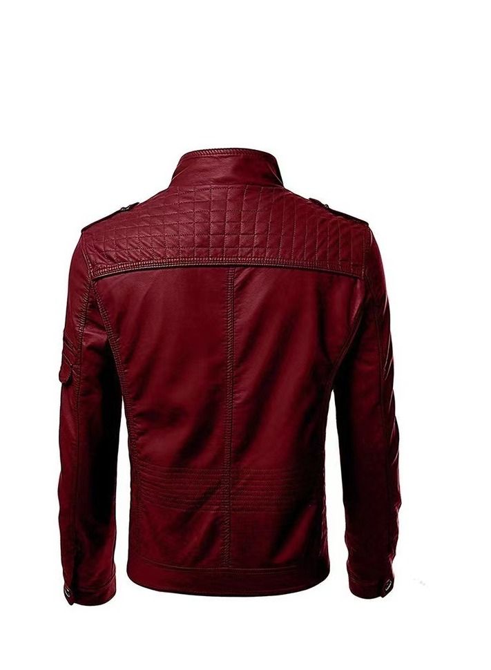 Loquat Men's Fashion Trend PU Leather Jacket  - Image 2