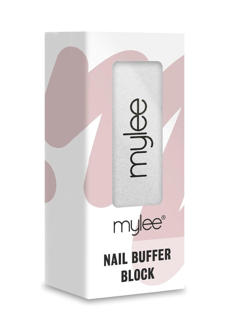 mylee Nail Buffer White Sanding Block Professional Salon Manicure Treatment Nail File for Acrylic False Gel and Natural Nails Buffing Block for Easy Gel Polish and Acrylic Prep and Removal - Image 1