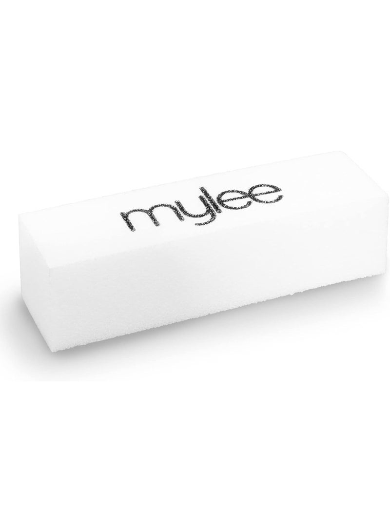 mylee Nail Buffer White Sanding Block Professional Salon Manicure Treatment Nail File for Acrylic False Gel and Natural Nails Buffing Block for Easy Gel Polish and Acrylic Prep and Removal - Image 2