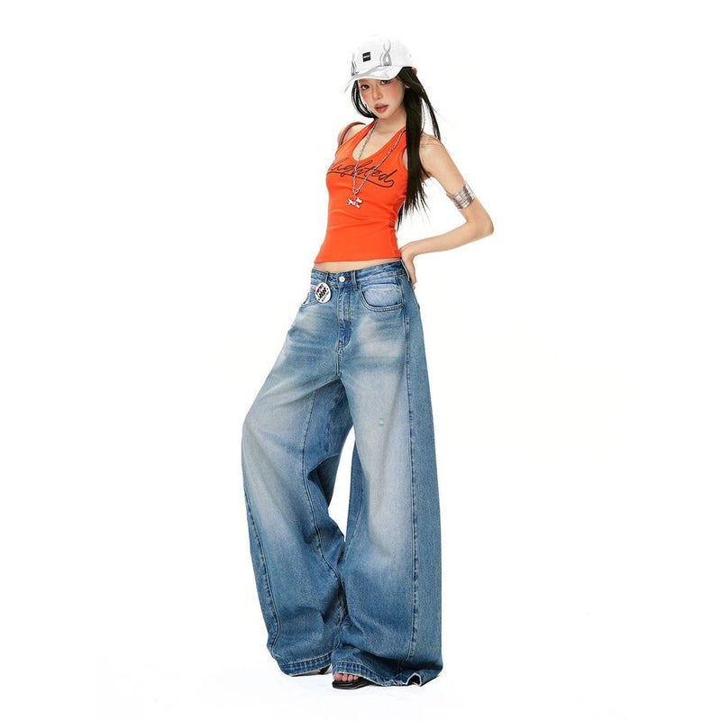 Unisex Casual Daily Denim Jeans - Image 3