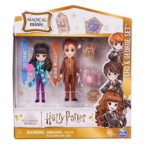 Wizarding World Harry Potter Magical Minis Cho Chang and George Weasley Figure Set with 2 Doll Accessories Kids Toys for Ages 6 and up - Image 5
