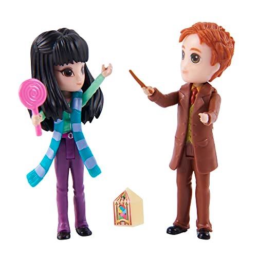 Wizarding World Harry Potter Magical Minis Cho Chang and George Weasley Figure Set with 2 Doll Accessories Kids Toys for Ages 6 and up - Image 1