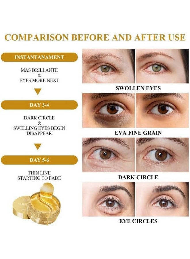 FLASHFOX Anti Wrinkle Eye Serum Patch| Treats Dark Circles, Fine Lines And Wrinkles | Enriched With Collagen And Aloe Vera Extract | Shade -Gold, 60 Pcs - Image 4