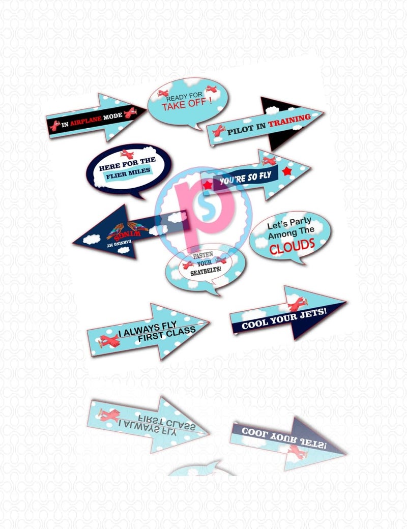 PartyStuff Props - Aeroplane Party Props (10 Piece) - Image 2