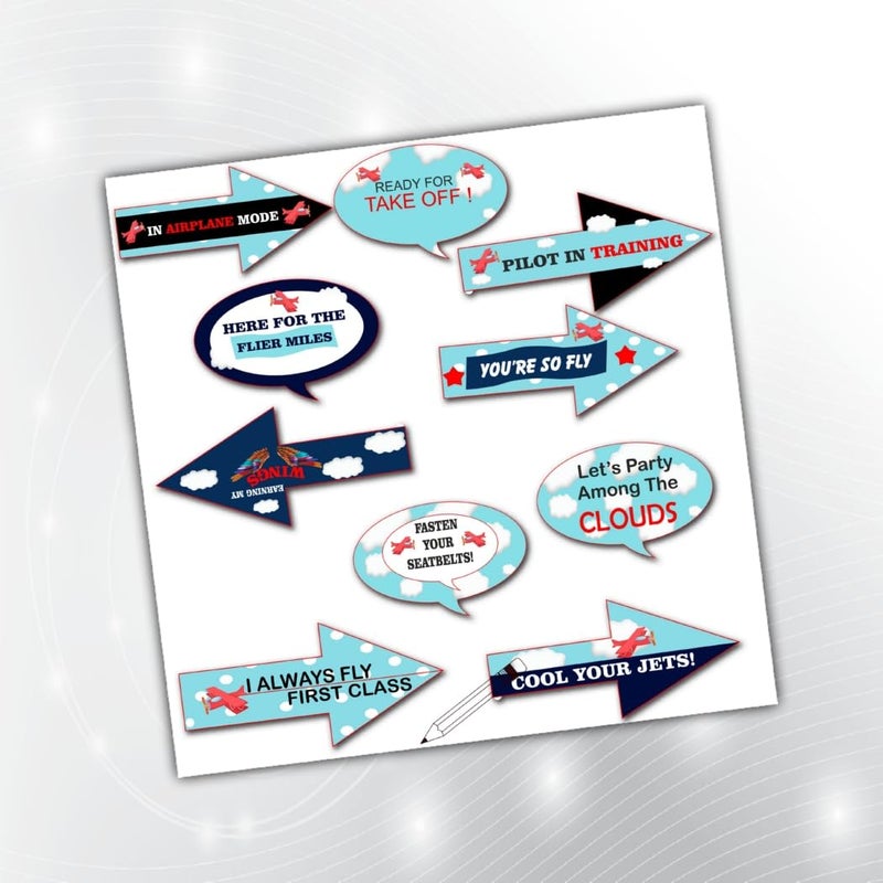 PartyStuff Props - Aeroplane Party Props (10 Piece) - Image 1