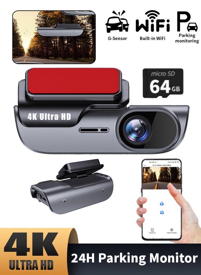Digisand 4K Dash Cam WIFI UHD 3840*2160P Car DVR Camera Video Drive Recorder Dashcam Registrar Black Box 24 Hour Monitoring Night Vision - Image 1