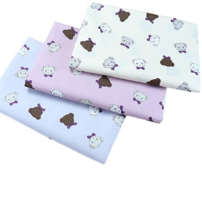 Hanjunzhao 6Pcs Cartoon Animal Print Dog Bear Cotton Fat Quarters Fabric Bundles Pre-cuts 18 x 22 inch for Quilting, Sewing, Pet Clothes, Appparel, Bags, and Crafts, Sewing Supplies ï»¿ - Image 4