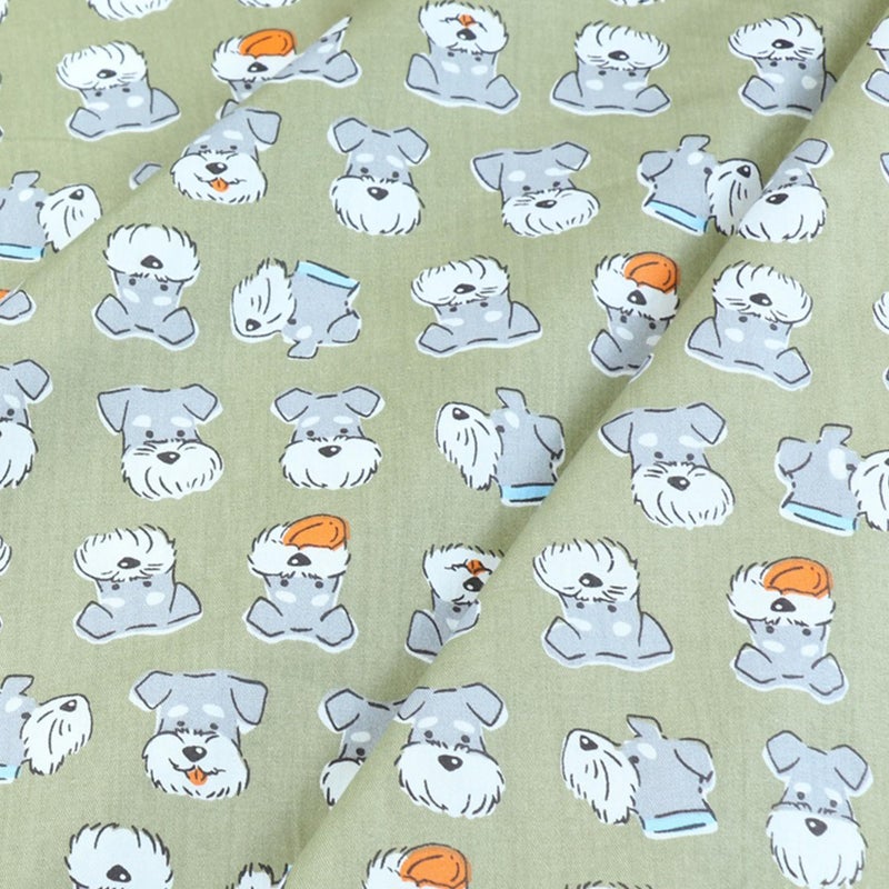 Hanjunzhao 6Pcs Cartoon Animal Print Dog Bear Cotton Fat Quarters Fabric Bundles Pre-cuts 18 x 22 inch for Quilting, Sewing, Pet Clothes, Appparel, Bags, and Crafts, Sewing Supplies ï»¿ - Image 5