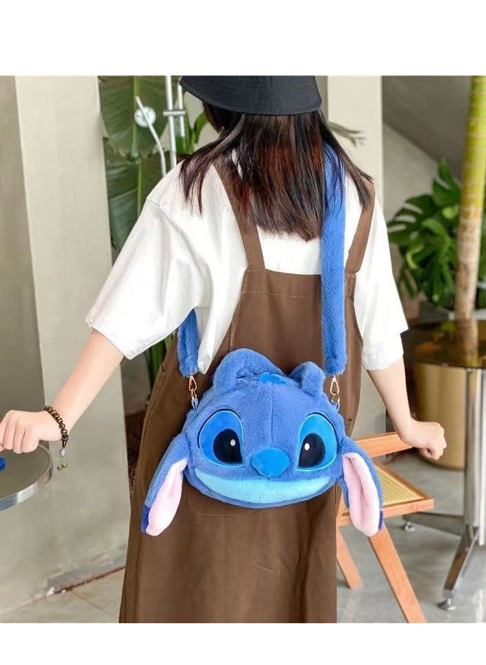 STITCH - New blue Stitch doll crossbody bag handbag plush bag children's handbag - Image 1
