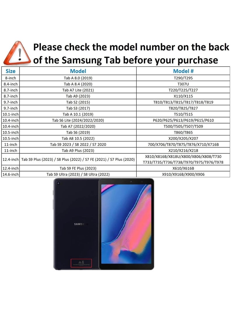 DUSALA 360 Degree Rotating Stand Auto Sleep Wake Folio Leather Smart Cover for Samsung Galaxy Tab A 8.0-Inch (SM-T295) - Image 2