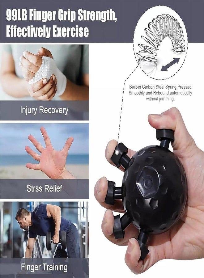 BIRZAR Arm Builder 2025 New Hand Forearm Ball Strengthener and Finger Grip Exerciser Balls Wrist Strengthening Guitar Finger Gripper Strength Trainer Hand Squeezer Stretcher Extender Workout - Image 3