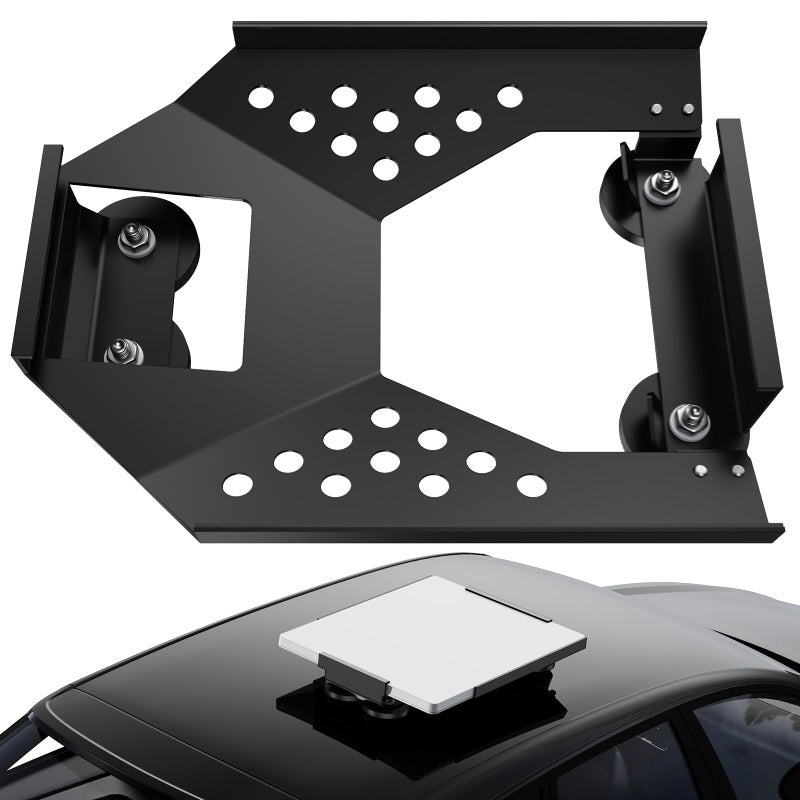 TAILBB for Starlink Mini Mount, Magnetic Starlink Mini Car Mount Base Suction Cup Accessories Truck RV Flat Rack Roof Sunroof Kit Boat V4ï¼Œfor Camping, High-Speed & Extreme Conditions (Black) - Image 1