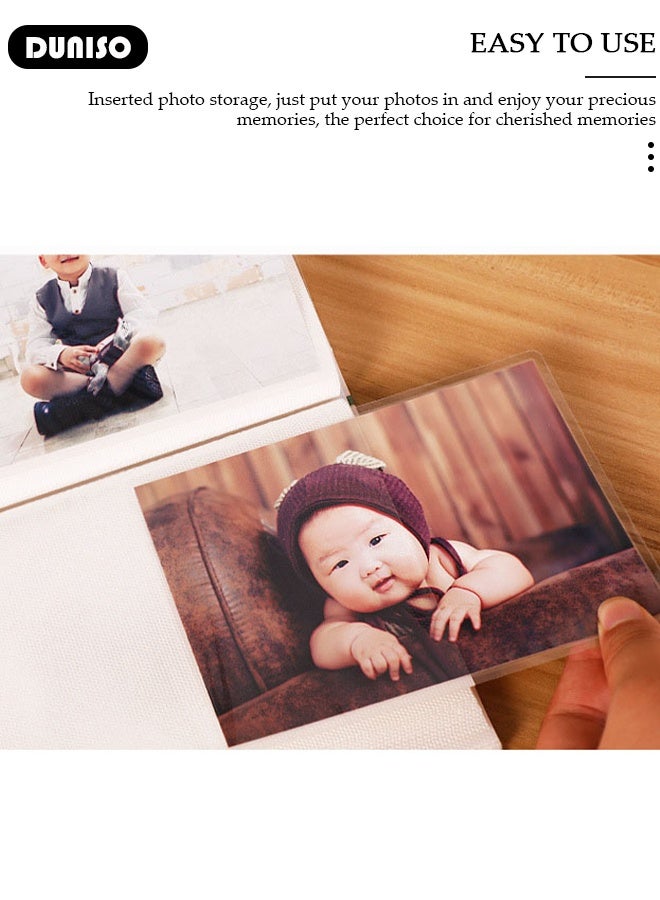 DUNISO Photo Album, Photo Album Book 100 Photos, Summer Breeze Tree Leaf Pattern Albums Holds, Eco-Friendly, Artwork or Postcard Storage,Perfect For Weddings, Baby Photos & Travel Memories - Image 2