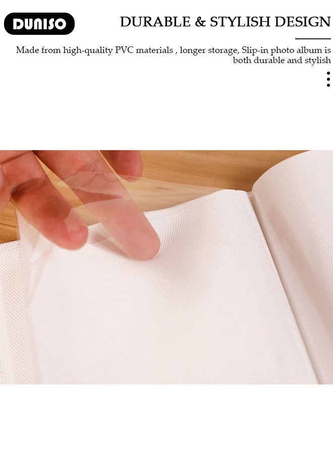 DUNISO Photo Album, Photo Album Book 100 Photos, Summer Breeze Tree Leaf Pattern Albums Holds, Eco-Friendly, Artwork or Postcard Storage,Perfect For Weddings, Baby Photos & Travel Memories - Image 3