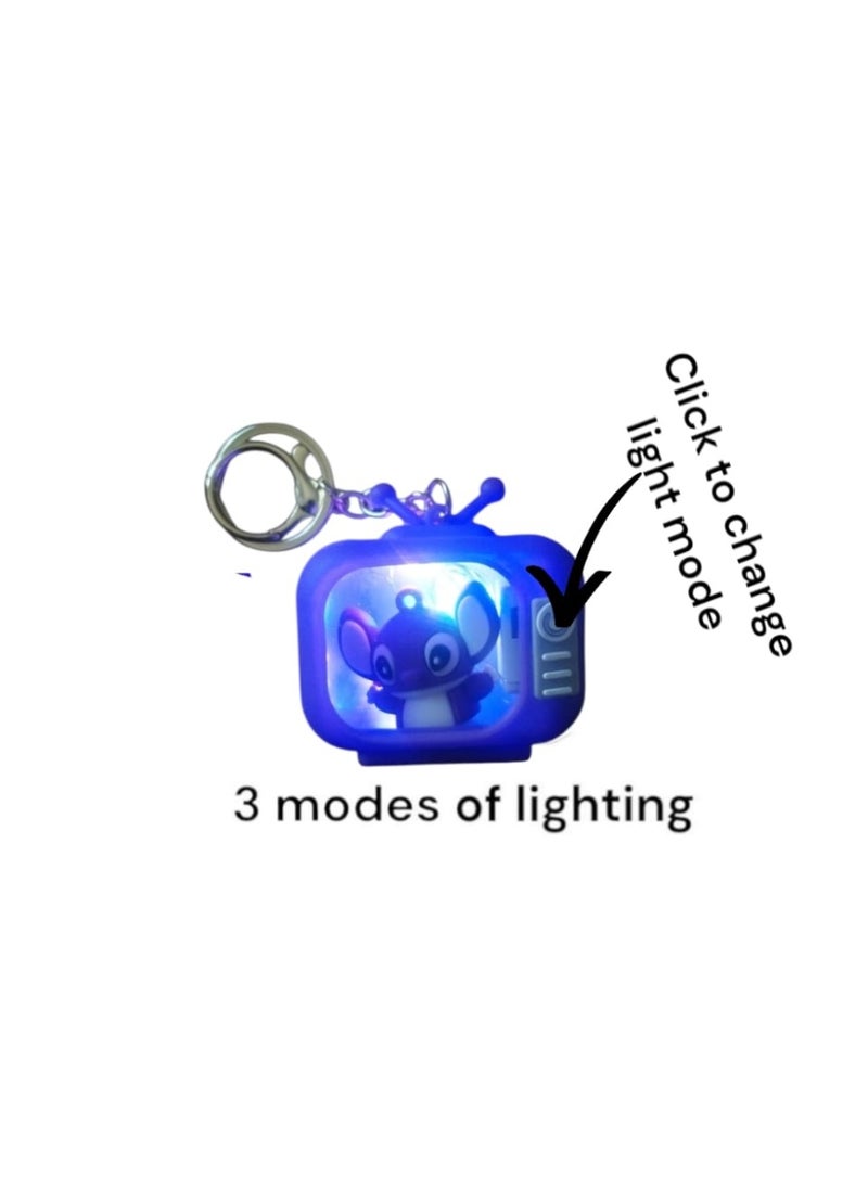 STITCH Mini Purple TV-Style Stitch Light-Up Keychain | Compact Retro LED Charm with 3 Light Modes – Tiny Glow, Big Personality!  - Image 2
