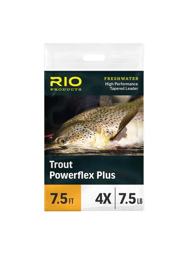 RIO PRODUCTS Fly Fishing Power flex-Plus 9' 5X Fishing Leaders, Clear, Pack of 3 - Image 1