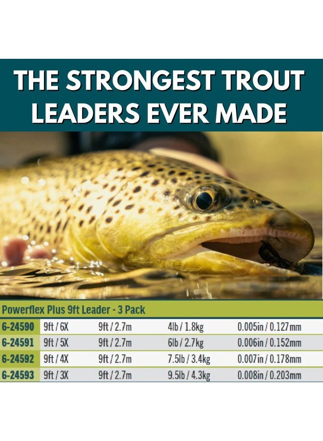 RIO PRODUCTS Fly Fishing Power flex-Plus 9' 5X Fishing Leaders, Clear, Pack of 3 - Image 2