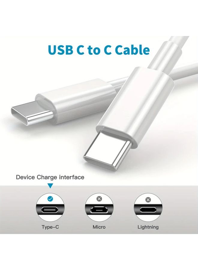 USB C to C Cable 88W PD Fast Charging Cord 6A 39 37 Inch 1pc - Image 2