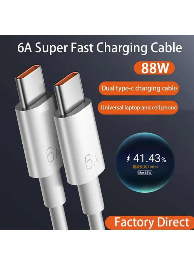 USB C to C Cable 88W PD Fast Charging Cord 6A 39 37 Inch 1pc - Image 1